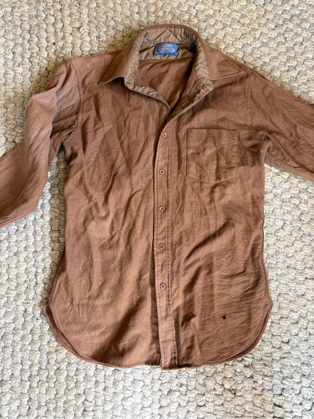 Vintage Pendleton Men's Brown Wool Button Up